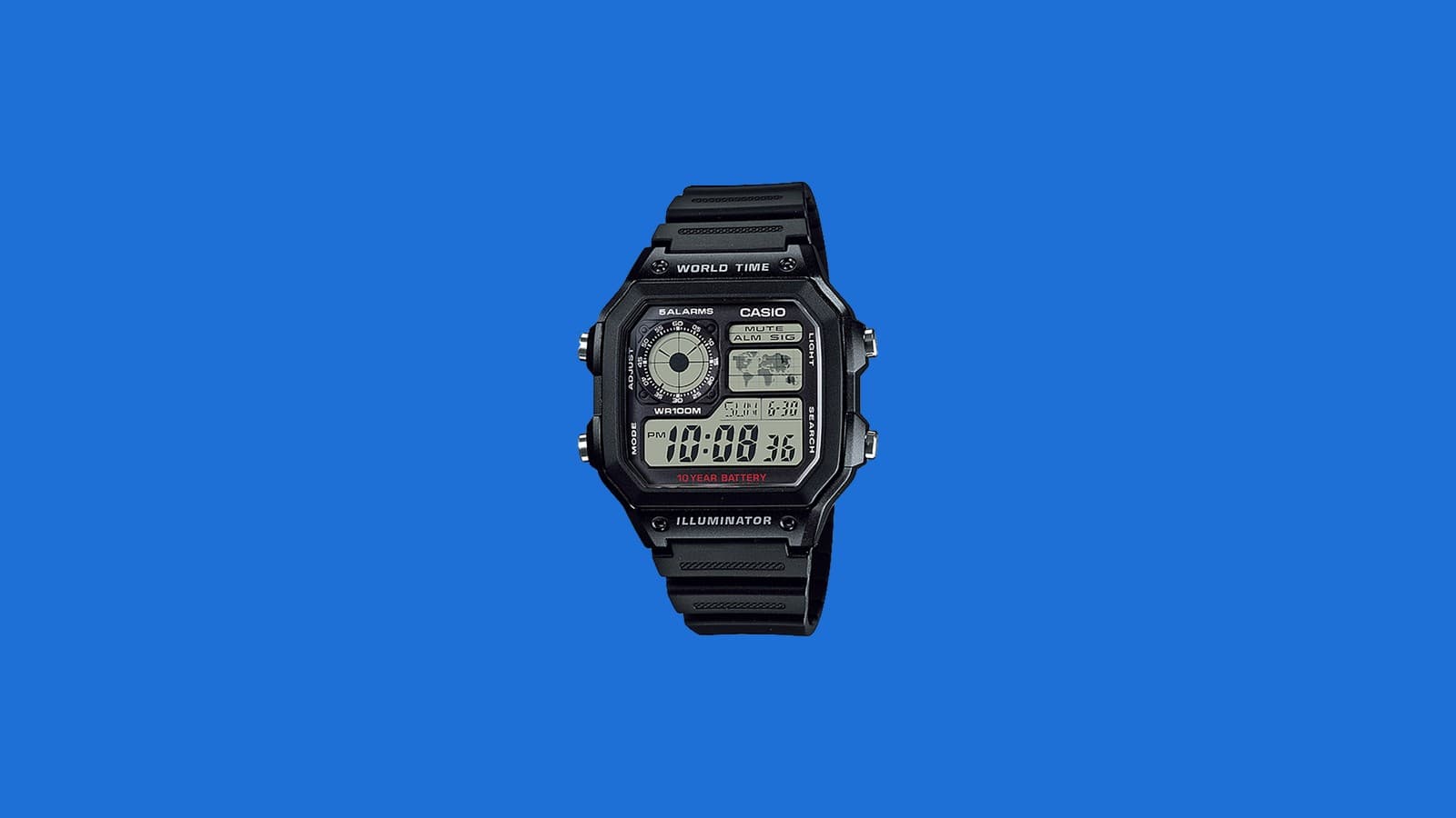 Casio AE1200WH World Time Digital Watch