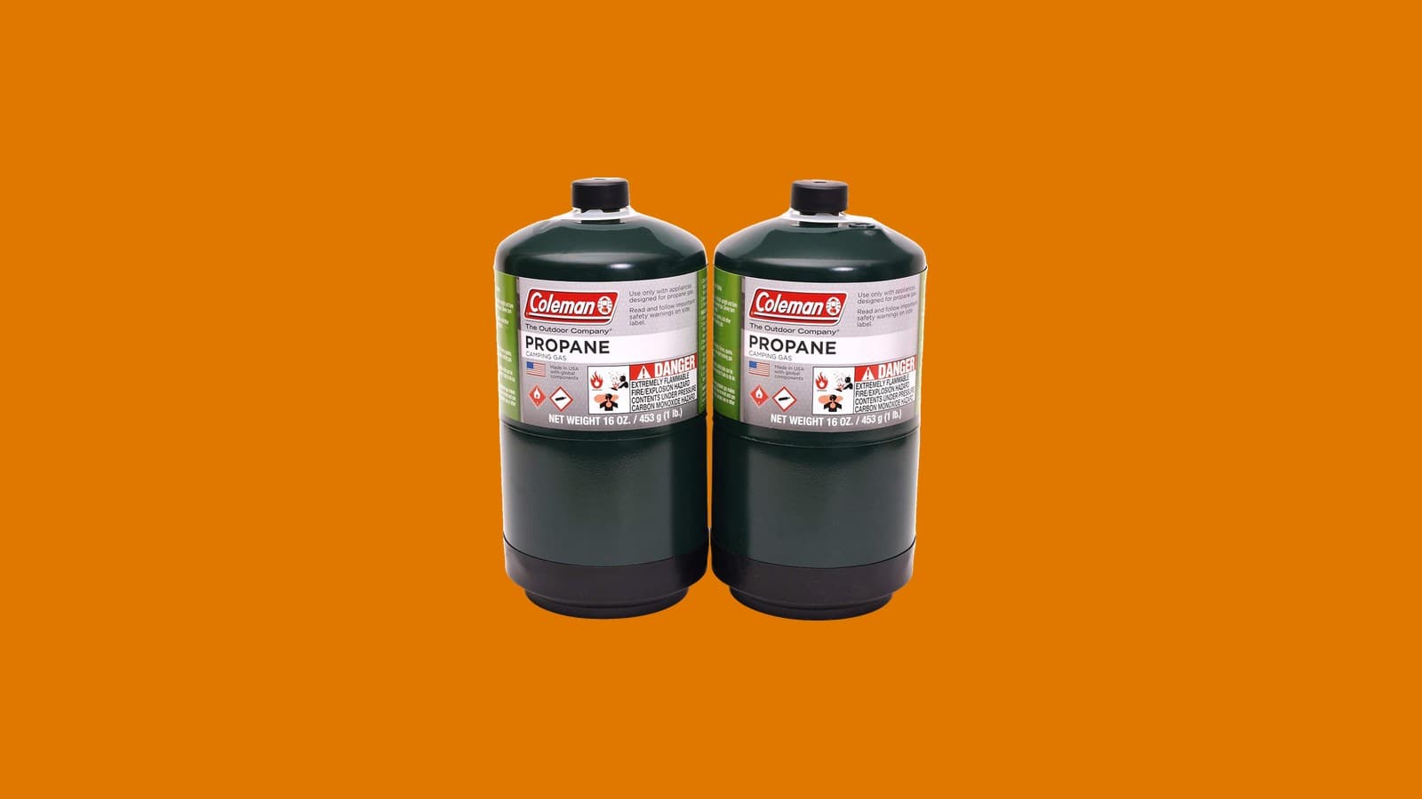 Coleman 16 oz Propane Fuel Cylinder, 2 Pack