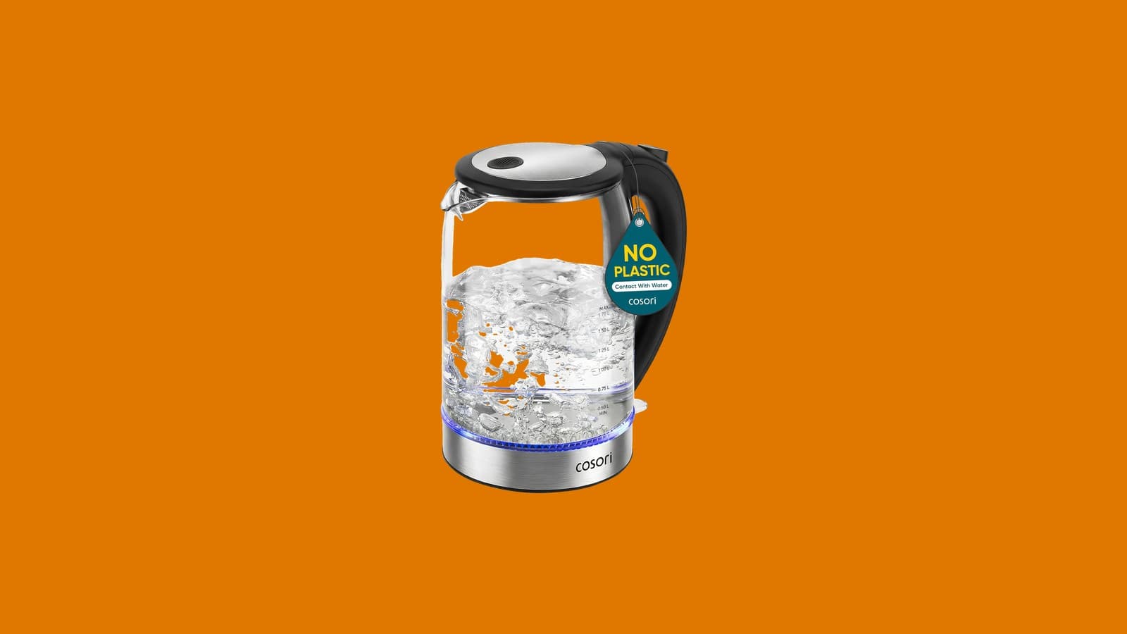 Cosori Electric Kettle, No Plastic Contact with Water, 1.7L