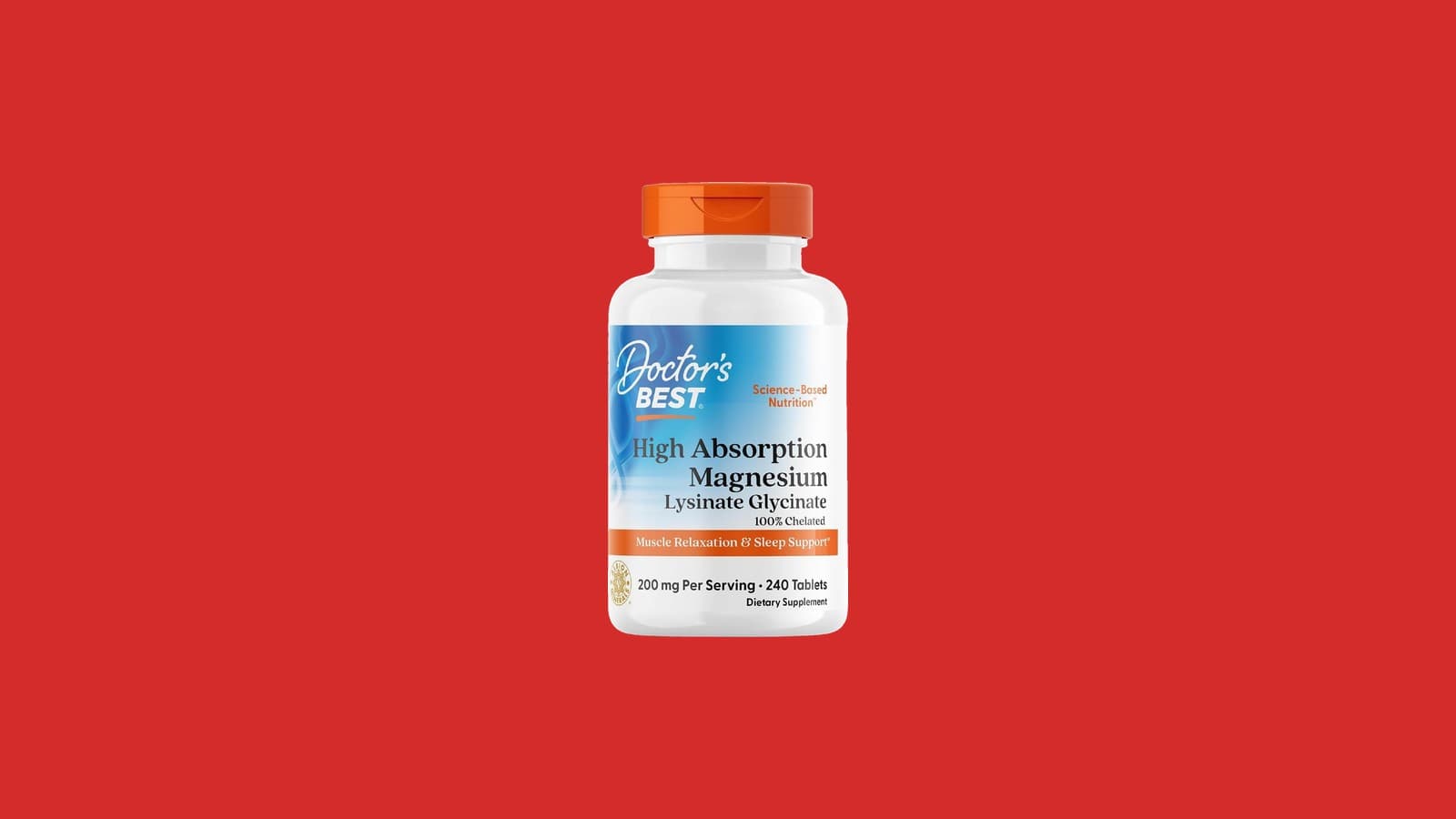 Doctor's Best High Absorption Magnesium Glycinate Lysinate, 240 Count