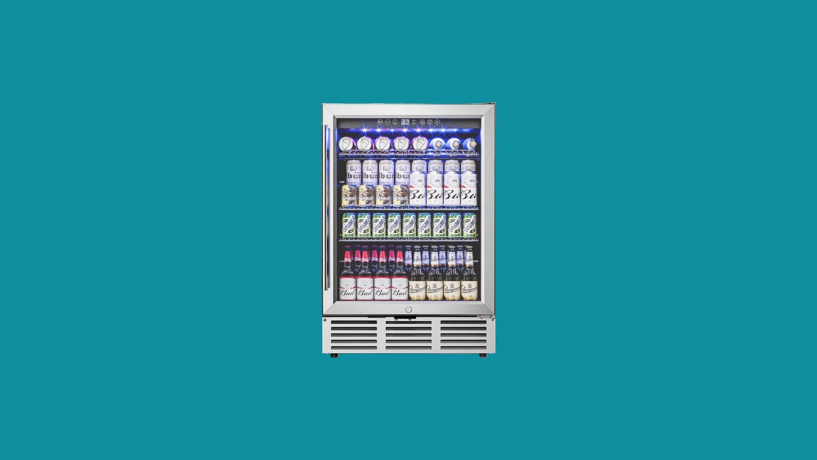 Feelfunn 24 Inch Beverage Refrigerator, 180 Can