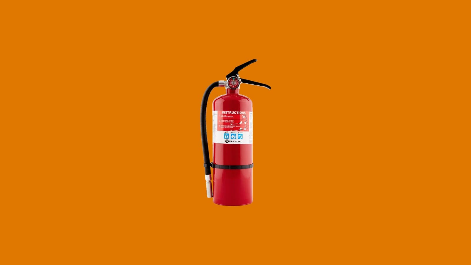 First Alert HOME2PRO Rechargeable Fire Extinguisher, UL Rated 2-A:10-B:C