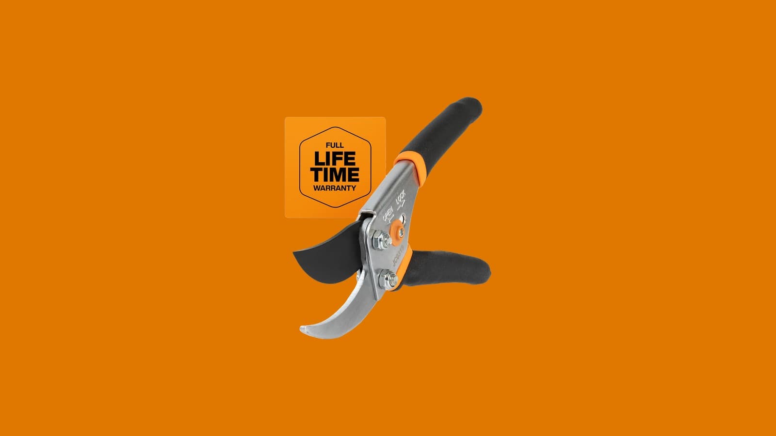 Fiskars Bypass Pruning Shears, 5/8 in Cut Capacity Garden Clippers
