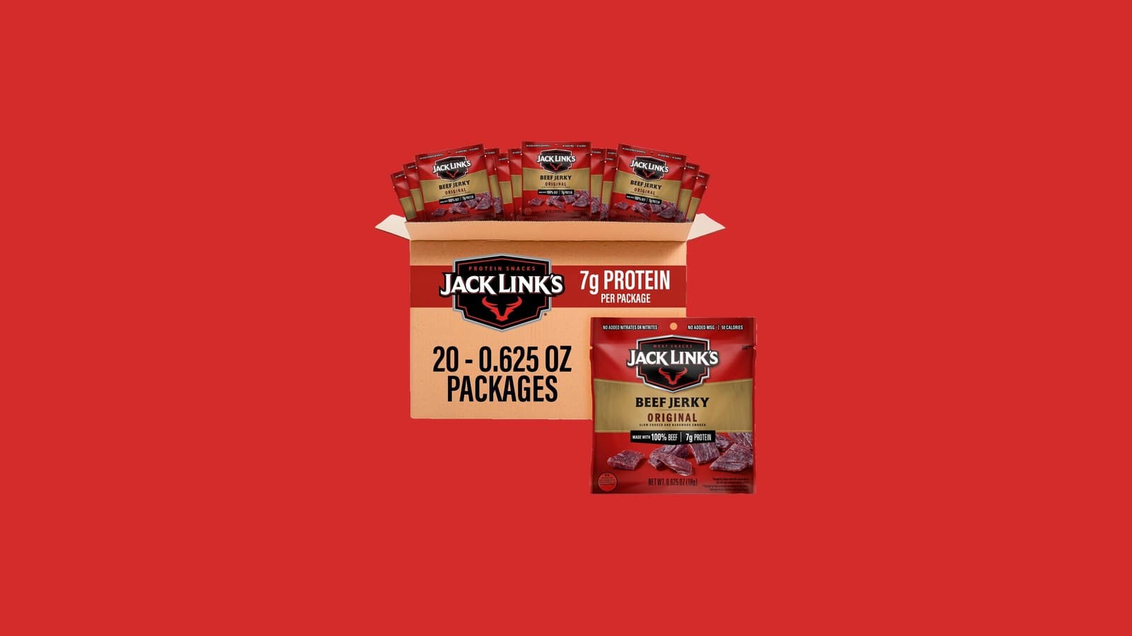 Jack Link's Original Beef Jerky, 0.625 oz (20 Pack)