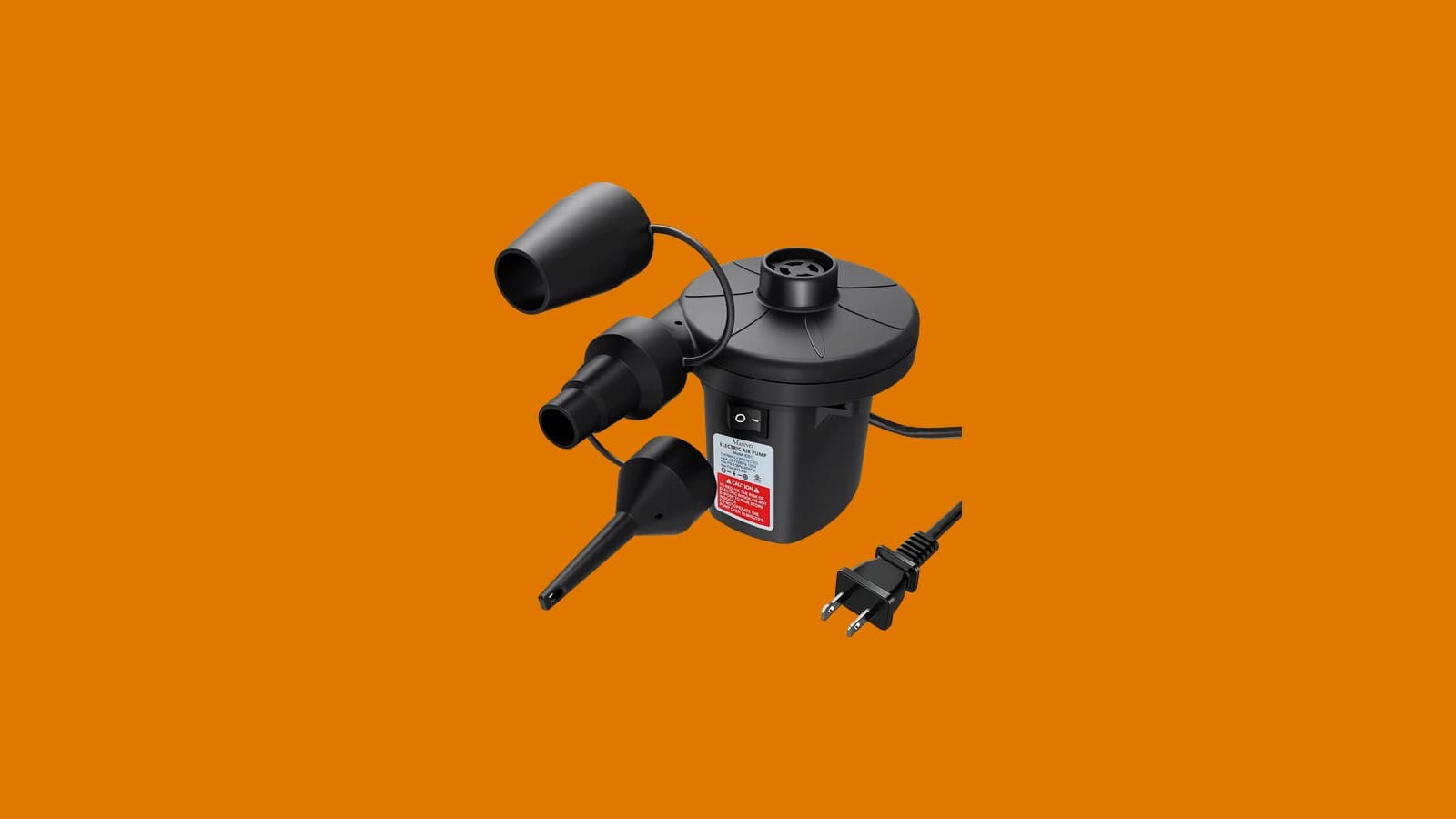 Quick-Fill Electric Air Pump with 3 Nozzles