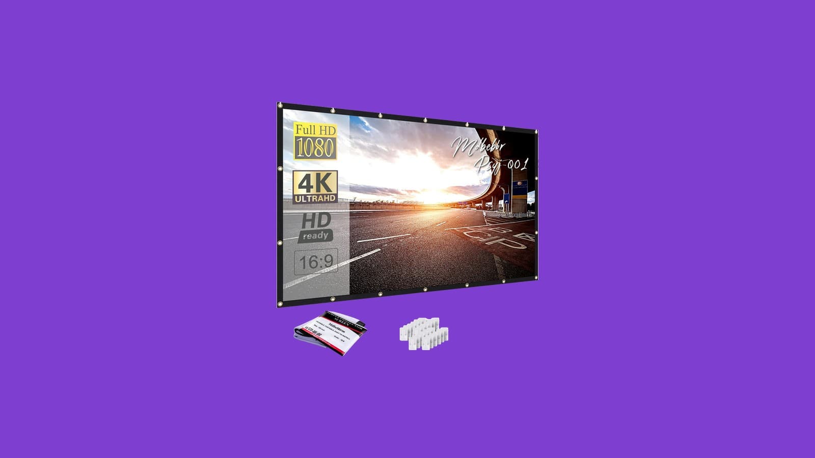 Mdbebbron 120-Inch Foldable Projector Screen
