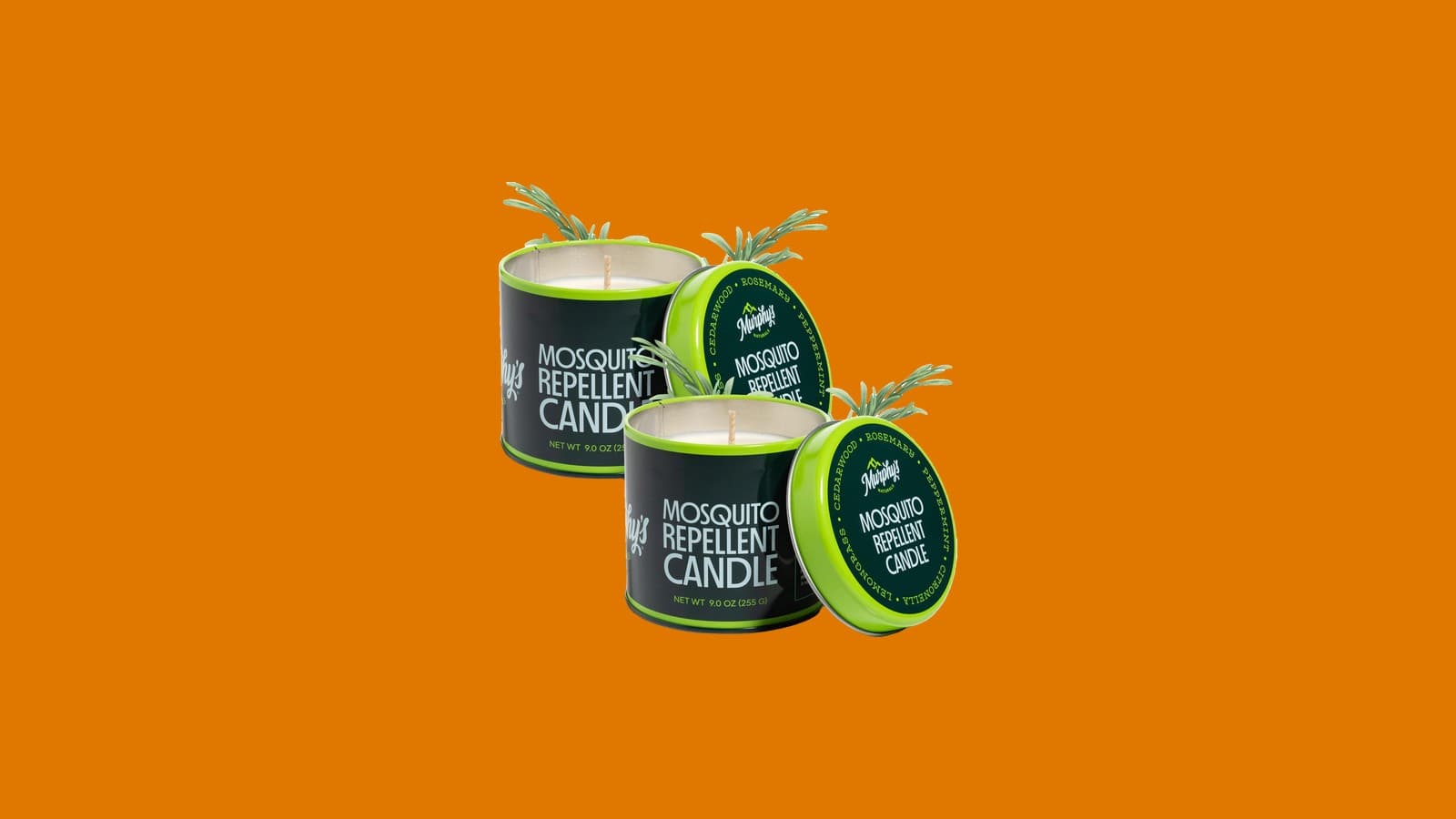 Murphy's Naturals Citronella Mosquito Repellent Candles, 9 oz, 2 Pack