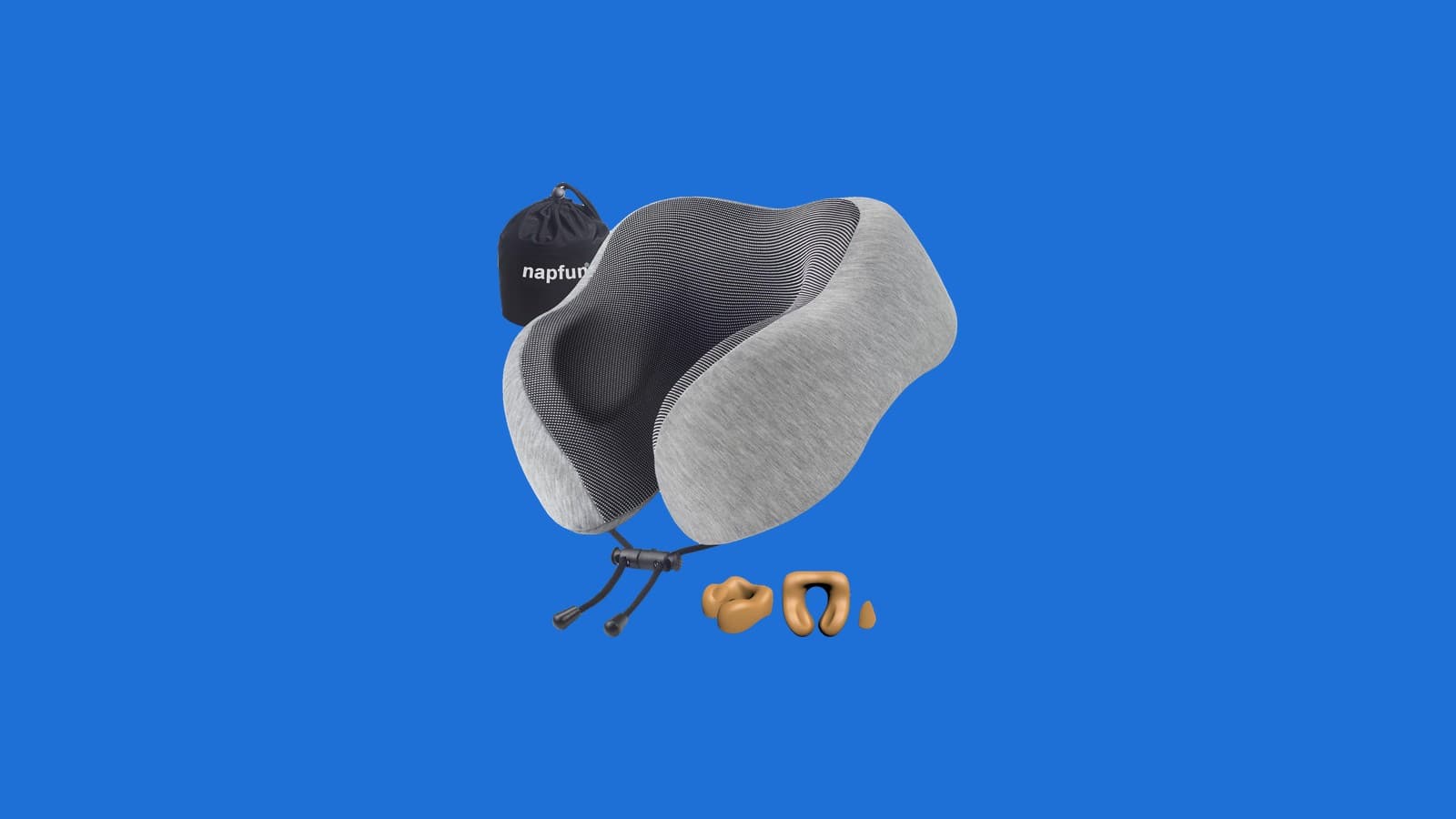 napfun Memory Foam Travel Neck Pillow