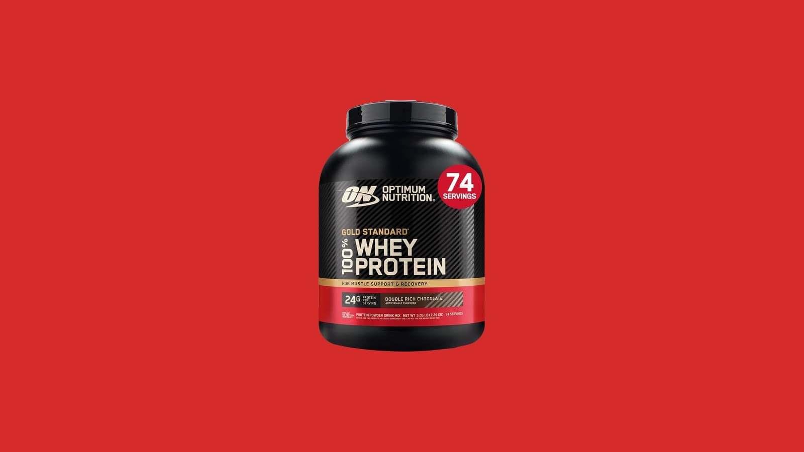 Optimum Nutrition Gold Standard 100% Whey, Double Rich Chocolate, 5 lb