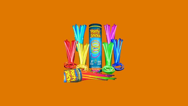 PartySticks Glow Sticks 100 Pack with Connectors