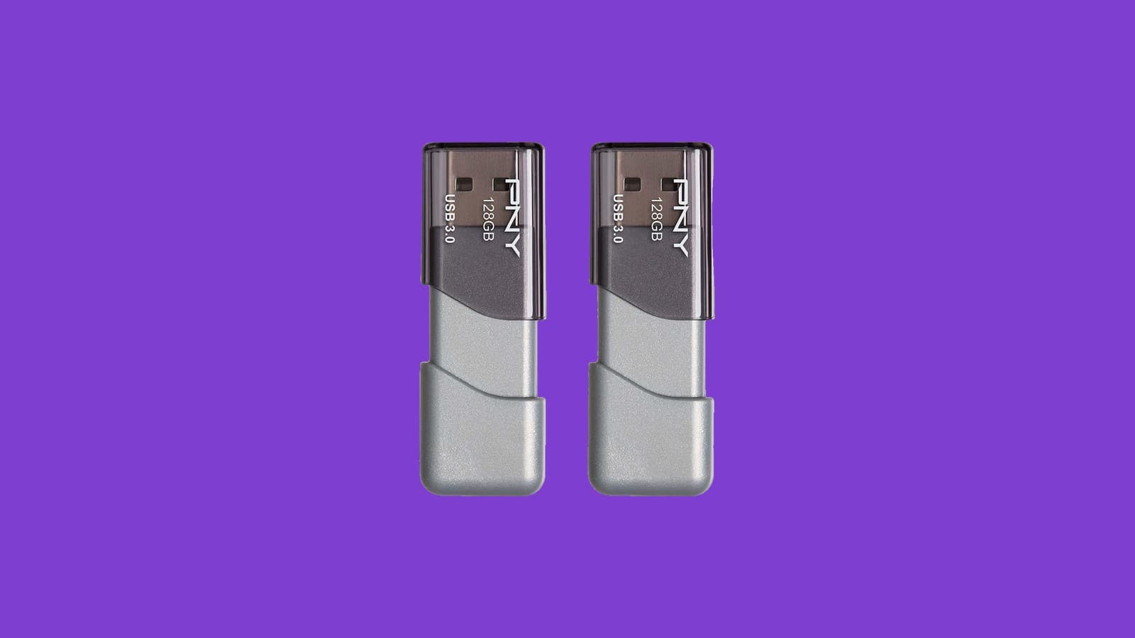 PNY 128GB Turbo Attaché 3 USB 3.0 Flash Drive, 2-Pack