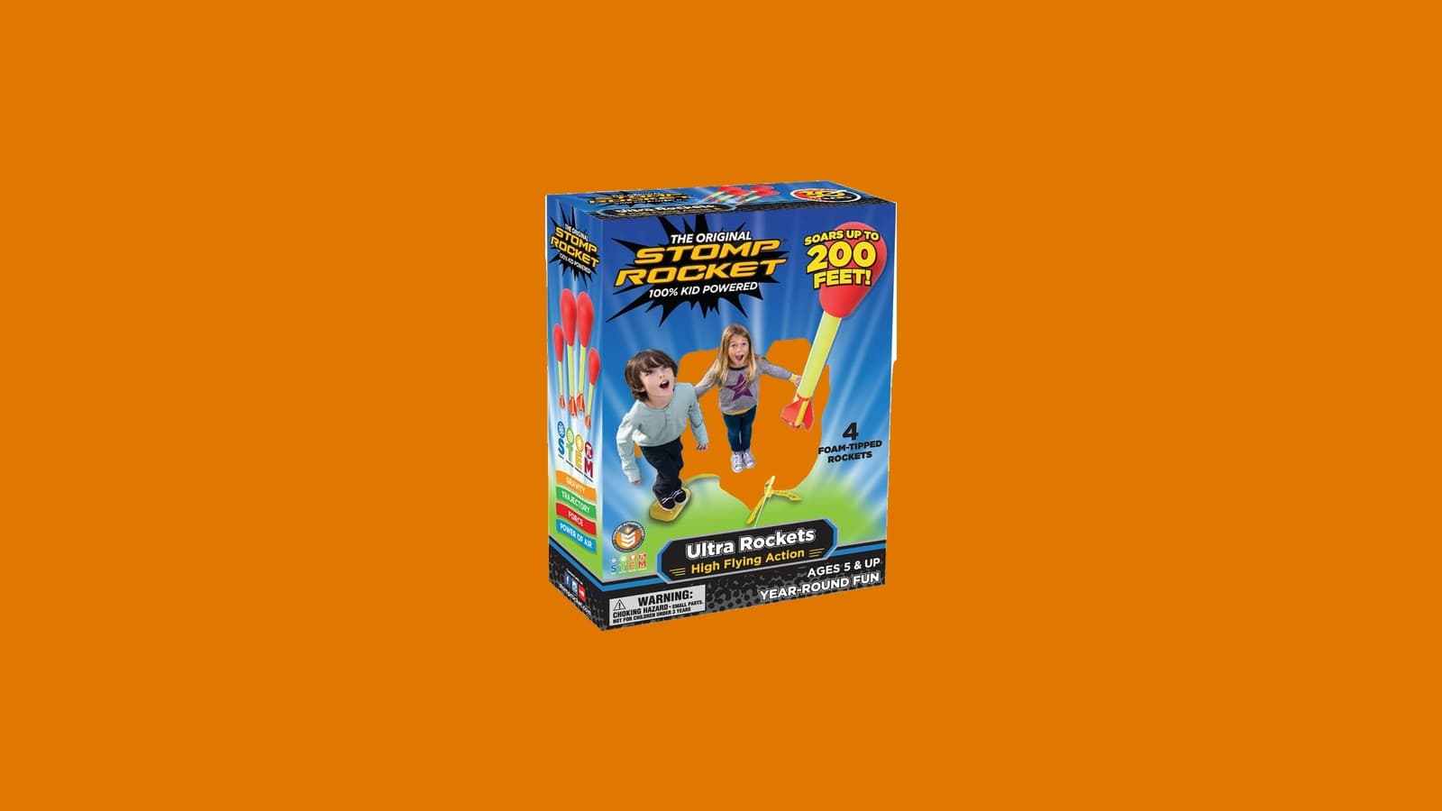 Stomp Rocket Ultra High-Flying Rocket Launcher, 4 Rockets