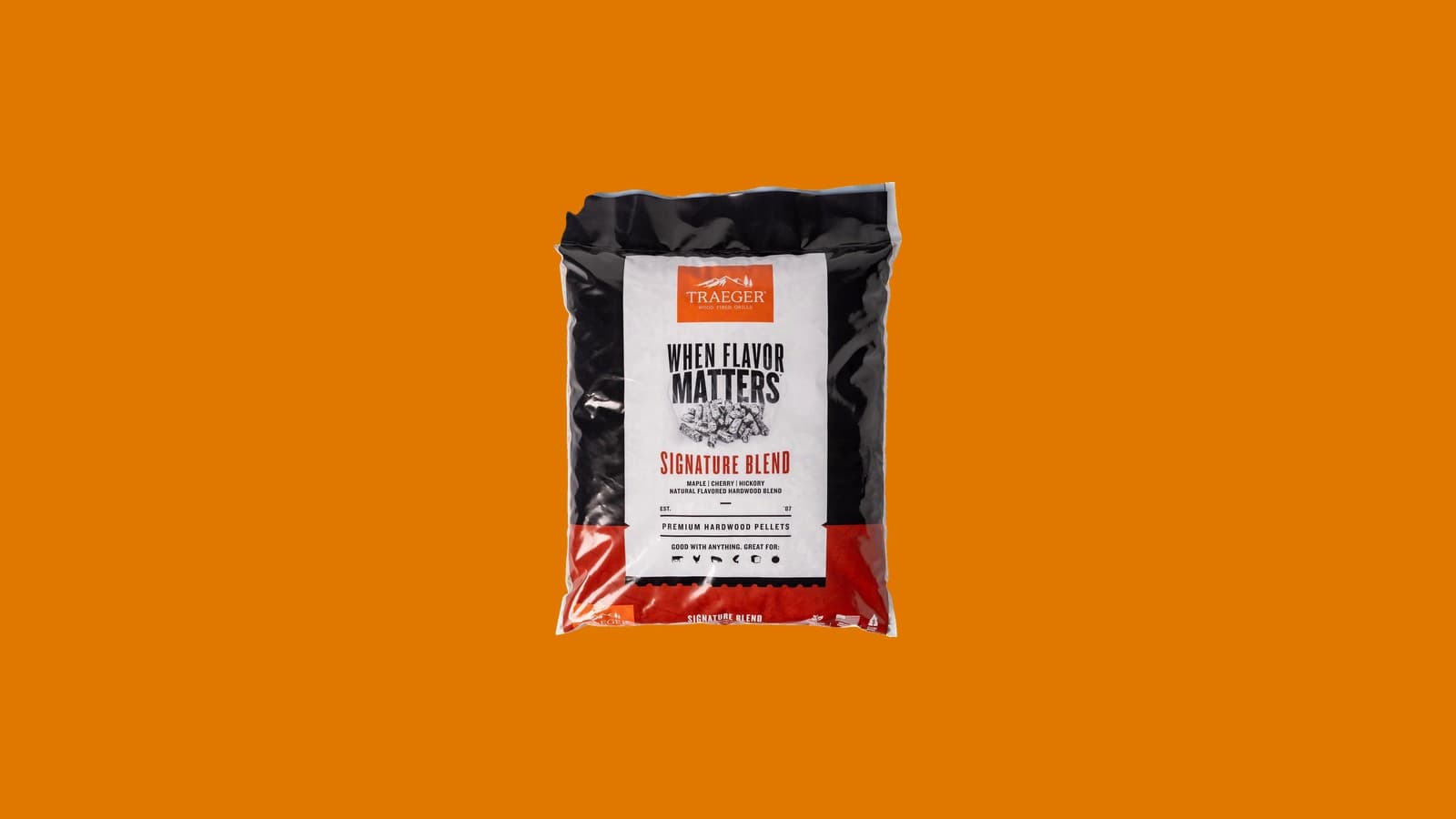 Traeger Signature Blend 100% All-Natural Wood Pellets, 18 lb Bag