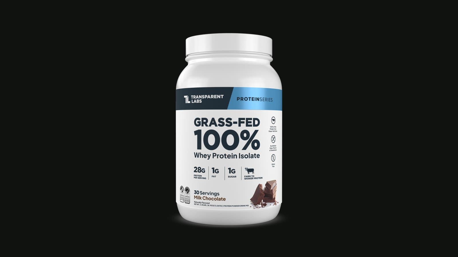 Transparent Labs Grass-Fed Whey Protein Isolate