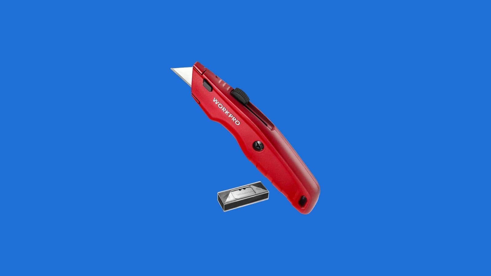 WORKPRO Premium Retractable All Metal Utility Knife with 10 Extra Blades