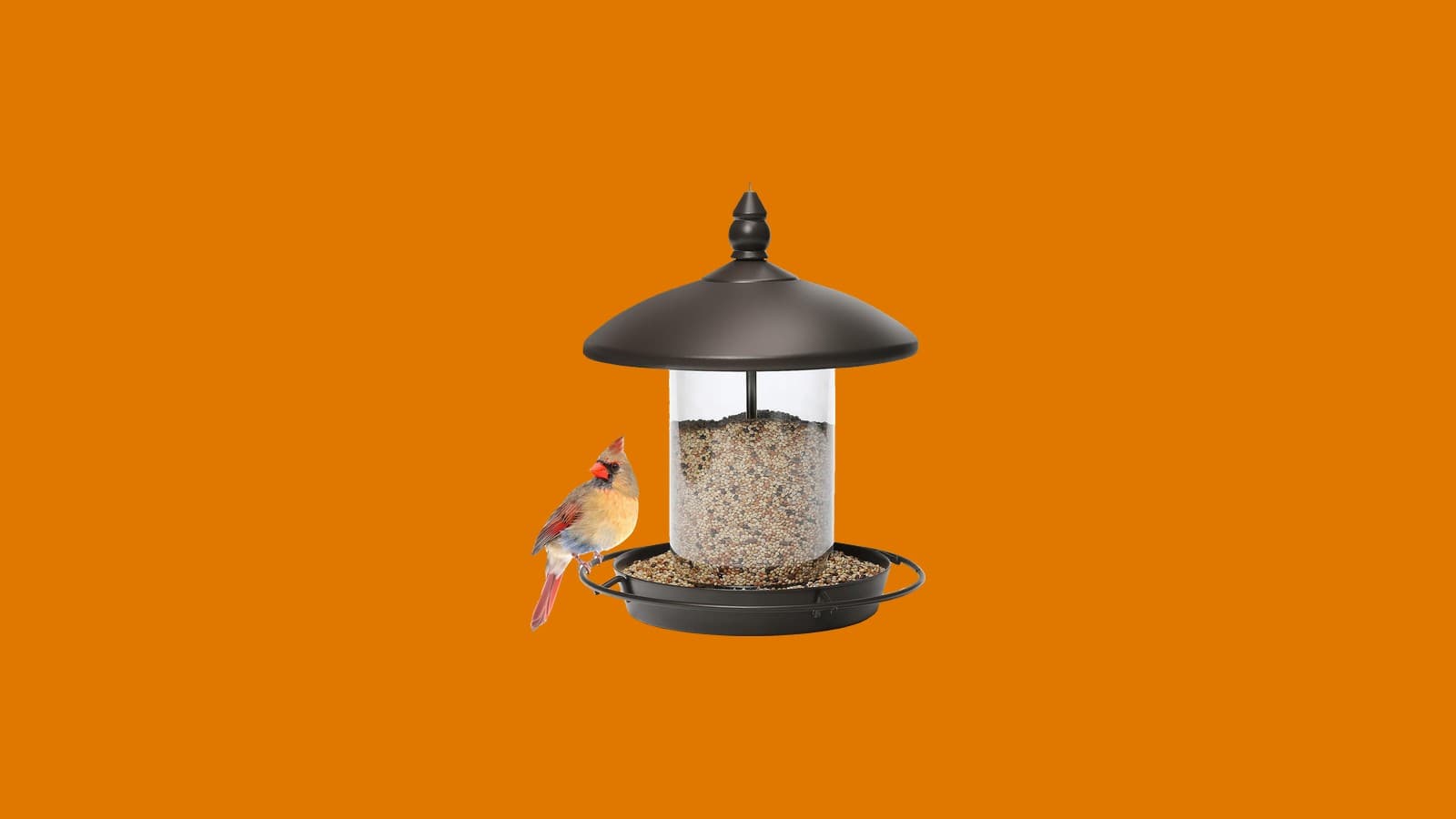 Youvip Metal Roof Bird Feeder, Chew Proof Hanging Wild Bird Feeder