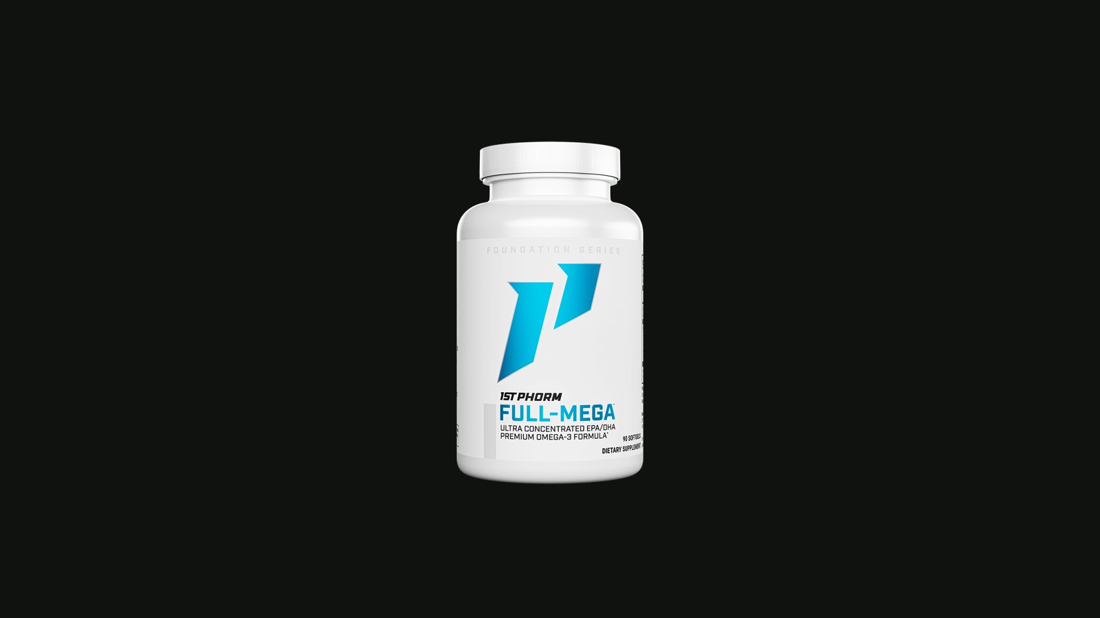 1st Phorm Full-Mega fish oil softgel bottle